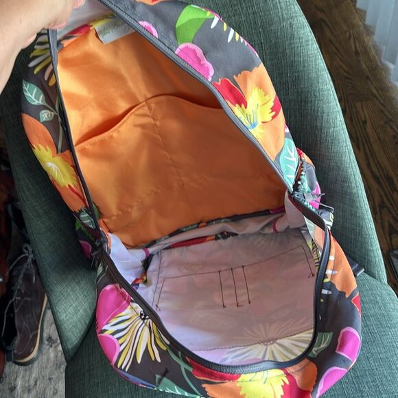 Vera Bradley lighten up campus large backpack in jazzy blooms Multicolor EUC! - Picture 5 of 12